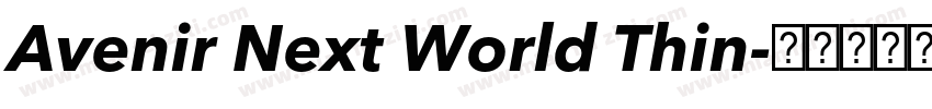 Avenir Next World Thin字体转换
